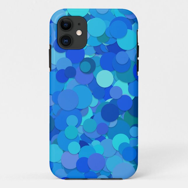 Para iPhone 11 capa de telefone de confetti ponto azul (Verso)
