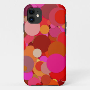 Para iPhone 11 capa de telefone de confetti ponto vermelho