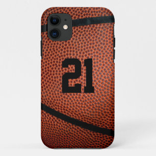 Para iPhone 11 Capa de telefone de couro do basquetebol