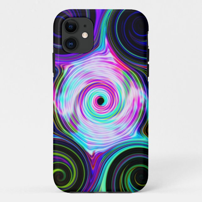 Para iPhone 11 Capa de telefone de espiral cósmica azul (Verso)