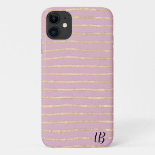 Para iPhone 11 Capa de telefone de Folha de Ouro de Champanhe