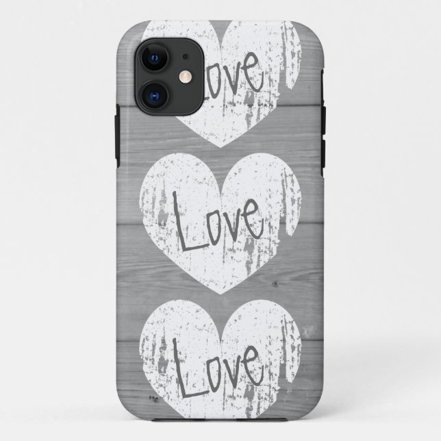 Para iPhone 11 Capa de telefone de grãos de madeira russa | monog (Verso)