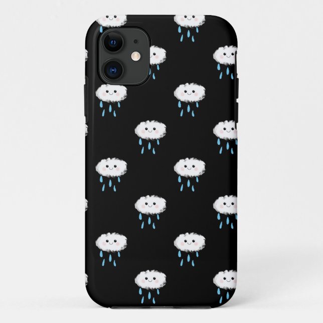 Para iPhone 11 Capa de telefone de Nuvem em Chuva (Verso)