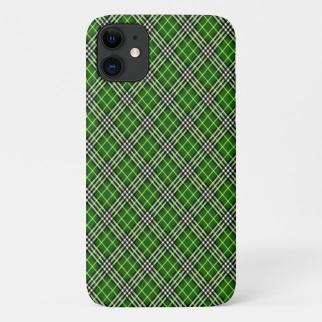 Para iPhone 11 capa de telefone de xadrez escocesa (Verso)