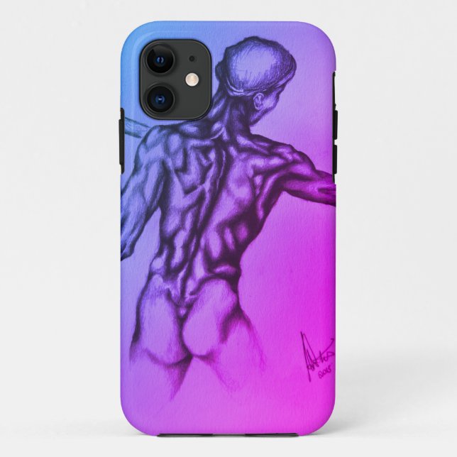 Para iPhone 11 Capa de telefone design artístico desenho de antig (Verso)