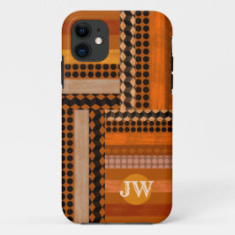 Para iPhone 11 Capa de telefone exótica, aspecto e monograma da c