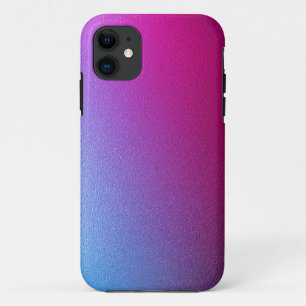 Para iPhone 11 Capa de telefone feita sob encomenda azul roxa