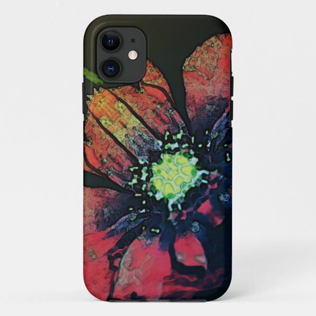 Para iPhone 11 Capa de telefone floral abstrata bonita (Verso)