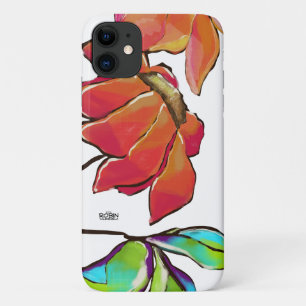Para iPhone 11 Capa de telefone "Floral Branco Brilhante"