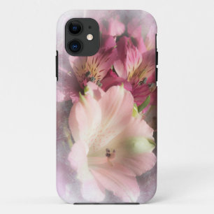 Para iPhone 11 Capa de telefone Floral de Lírios Peruanos Rosa