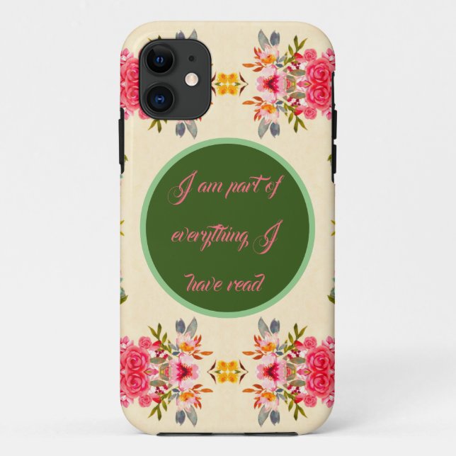 Para iPhone 11 Capa de telefone Floral Personalizada (Verso)