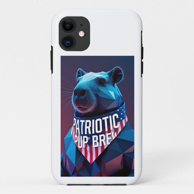 Para iPhone 11 Capa de telefone Geométrica de Capivara (Verso)