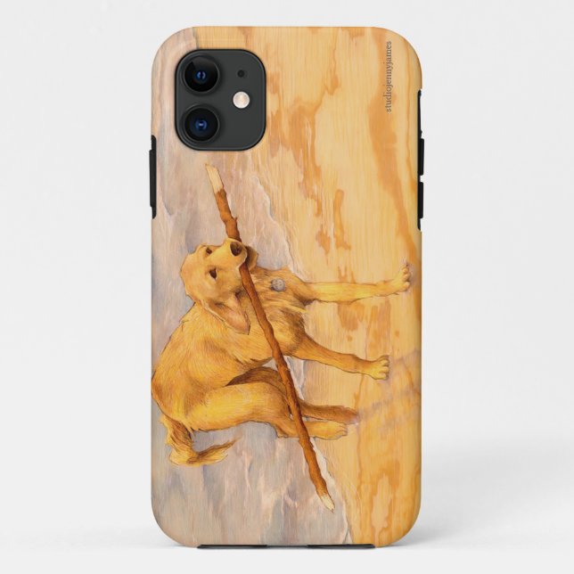 Para iPhone 11 Capa de telefone horizontal da arte do golden (Verso)