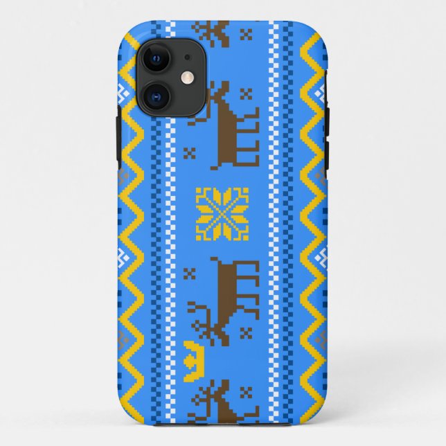 Para iPhone 11 Capa de telefone justa da ilha dos alces de Saab (Verso)