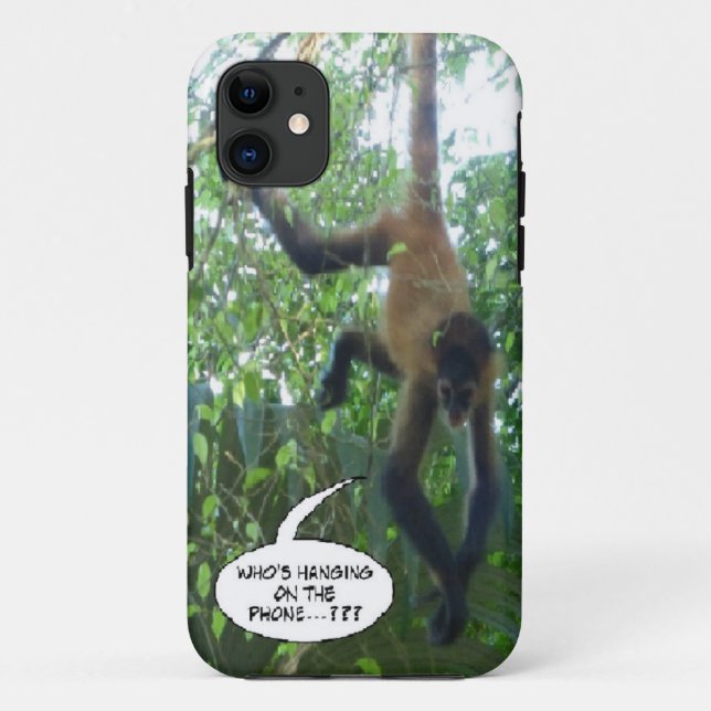 Para iPhone 11 Capa de telefone Macaco Engraçado (Verso)