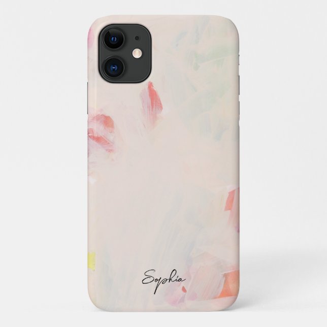 Para iPhone 11 Capa de telefone personalizada de arte abstrata em (Verso)