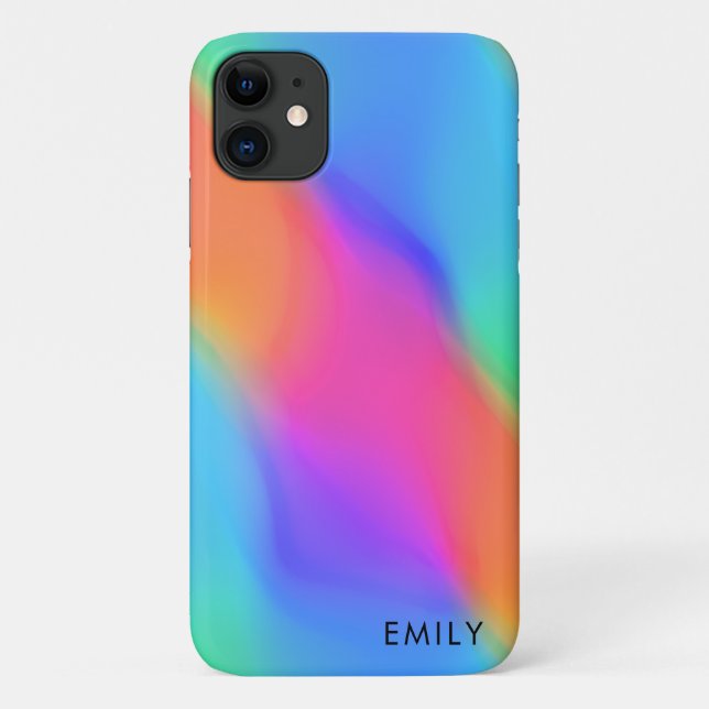 Para iPhone 11 Capa de telefone Personalizada Holográfica Vivid (Verso)