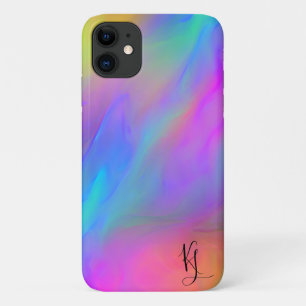 Para iPhone 11 Capa de telefone Personalizada Neon Flow