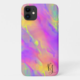 Para iPhone 11 Capa de telefone Personalizada Neon Flow
