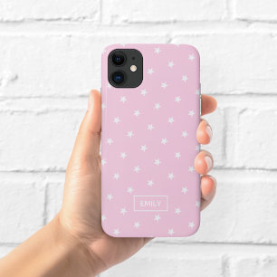 Para iPhone 11 Capa de telefone Pink Stars