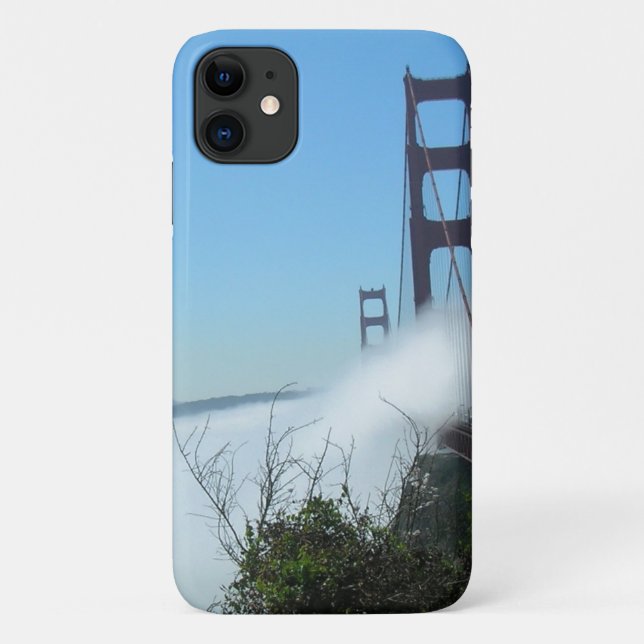 Para iPhone 11 Capa de telefone - Ponte da porta do Ouro no nevoe (Verso)