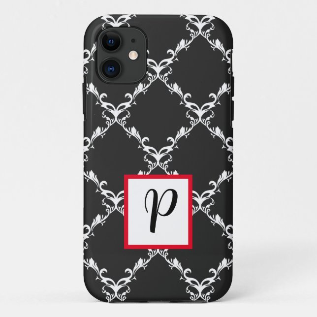 Para iPhone 11 Capa de telefone, preto e branco (Verso)