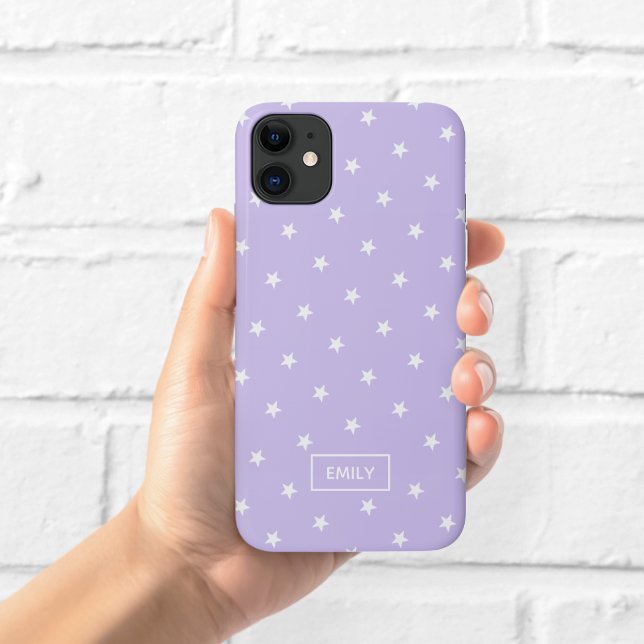 Para iPhone 11 Capa de Telefone Purple Stars (Criador carregado)