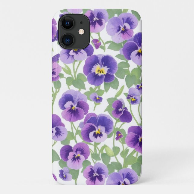 Para iPhone 11 Capa de telefone Púrpura Gráfico de Pastel (Verso)