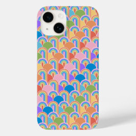 Para iPhone 11 Capa de telefone Rainbow Clamshell