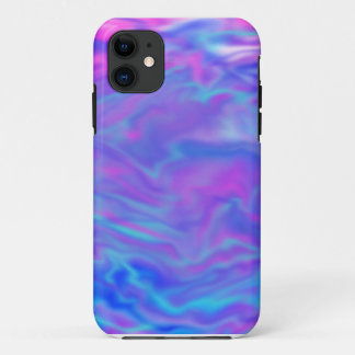 Para iPhone 11 Capa de telefone roxa, cor-de-rosa, e azul da
