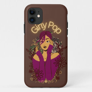 Para iPhone 11 Capa de Telefone Roxa Pop Feminina