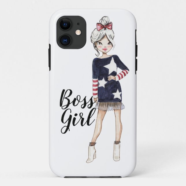 Para iPhone 11 Chefe Garota I capa de telefone (Verso)