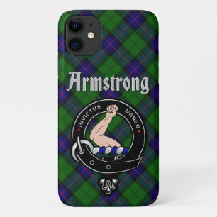 Para iPhone 11 Crachá Armstrong Clan e Capa de telefone Tartan