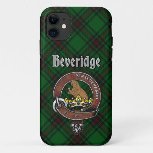 Para iPhone 11 Crachá Beveridge Clan e Capa de telefone Tartan