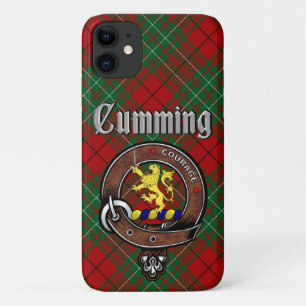 Para iPhone 11 Cumming Clan Crachá & Capa de telefone Tartan