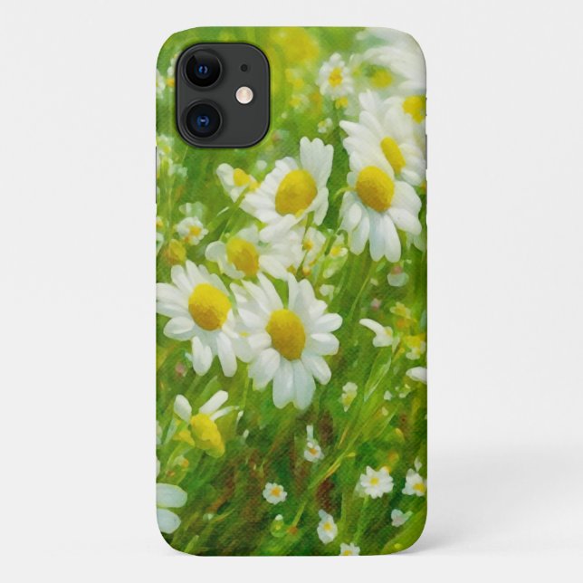 Para iPhone 11 Daisy Flower Art Capa de telefone (Verso)