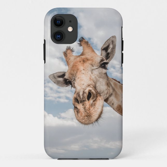 Para iPhone 11 Eu Capa de telefone com o Rosto Girafa (Verso)