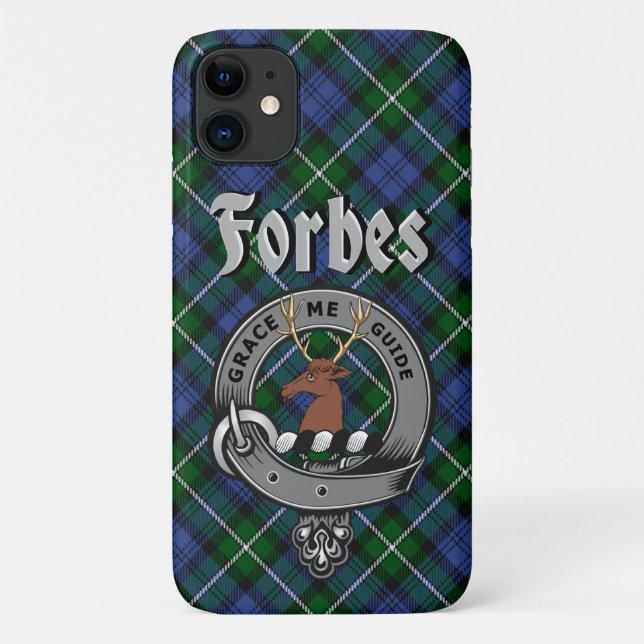 Para iPhone 11 Forbes Crachá Clan e Capa de telefone Tartan (Verso)