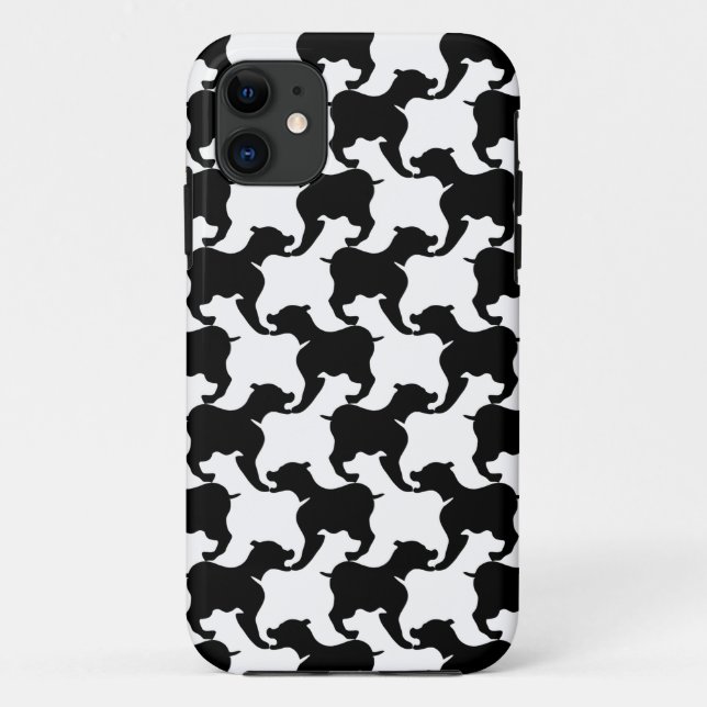 Para iPhone 11 Fraude pied-de-poule com Capa de telefone 2 de mod (Verso)