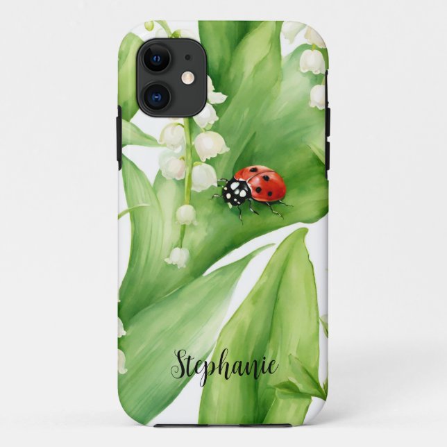 Para iPhone 11 Lily da Capa de telefone de Células Themed Dama La (Verso)