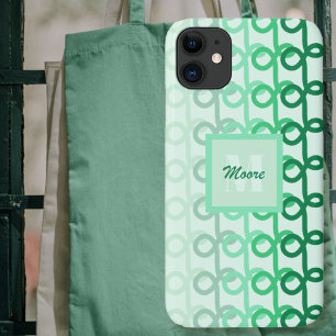 Para iPhone 11 Linhas de Loopy - Capa de telefone de Ombro Verde