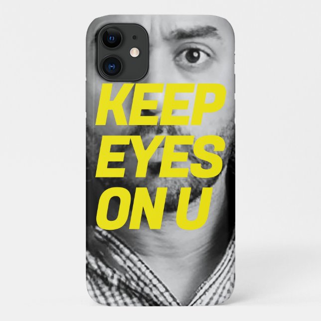 Para iPhone 11 "Mantenha os olhos em você" Capa de telefone única (Verso)