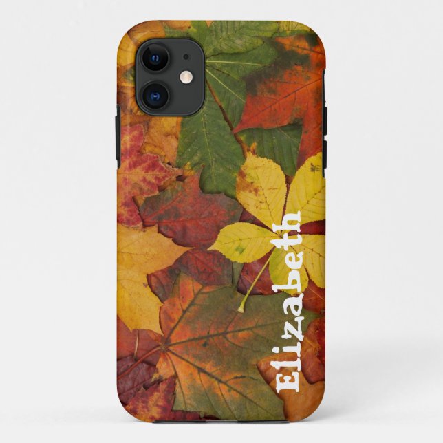 Para iPhone 11 O outono do outono deixa a Capa de telefone person (Verso)