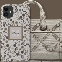 Para iPhone 11 Paisley Híbrido - Capa de telefone Brown Mocha Omb