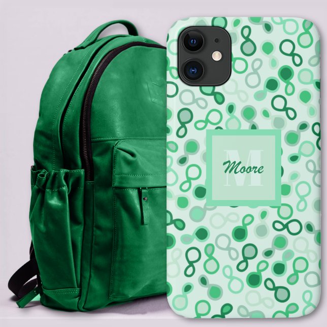 Para iPhone 11 Paisley Híbrido - Capa de telefone de Mão Verde (Hybrid Paisley – Green Hues Ombre Phone Case by Leapfroglisics Shop)