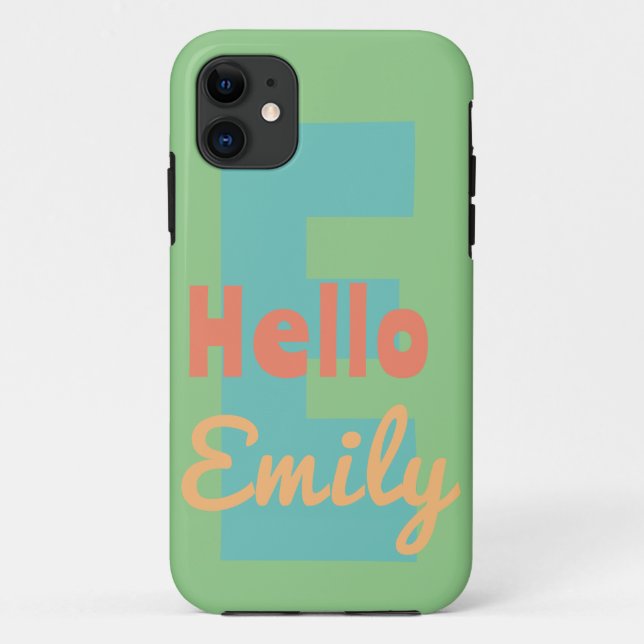 Para iPhone 11 Pêssego rosa adolescente da capa de telefone monog (Verso)