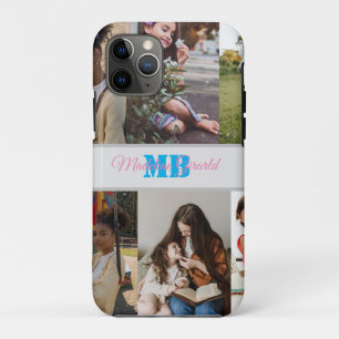 Para iPhone 11 Pro Capa de Ar iPad com Monograma de Colagem de Fotos 