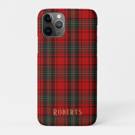 Para iPhone 11 Pro Capa de Celular Personalizável Xadrez Escocês Verm