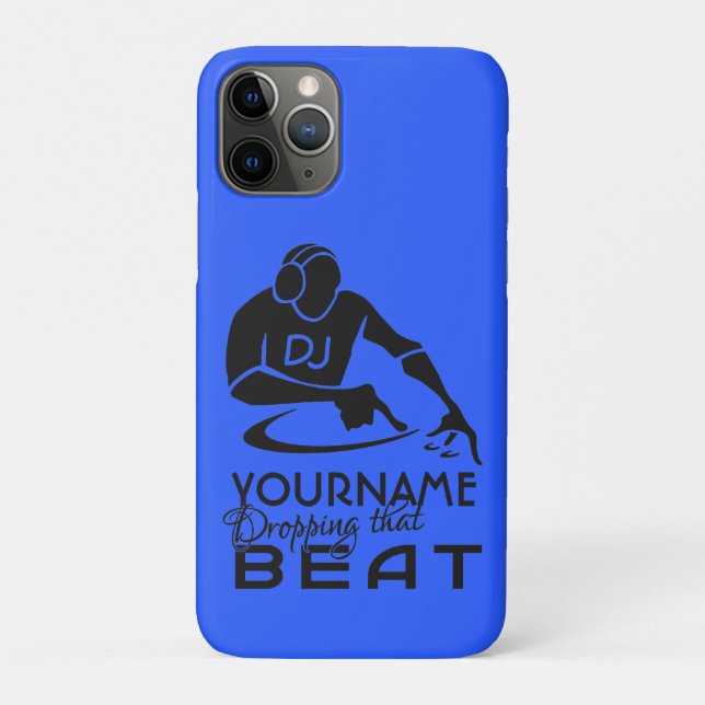 Para iPhone 11 Pro Capa de telefone de nome personalizado DJ (Verso)