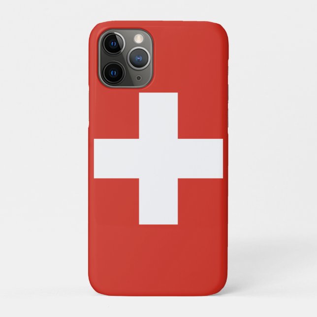Para iPhone 11 Pro capa de telefone do sinalizador de suiça (Verso)